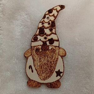 Brown and Cream Holiday Gnome Ornament